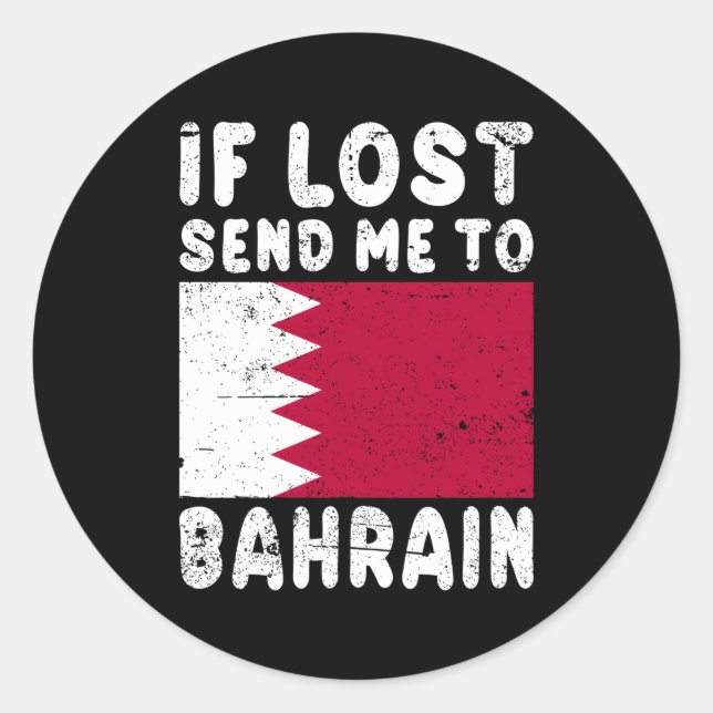 Adesivo Bandeira do Bahrein Se Perdido Me Enviar Para O Ba (Frente)