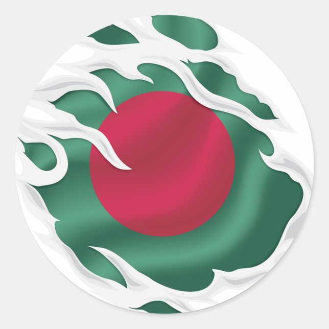 Adesivo Bandeira do Bangladesh (Frente)