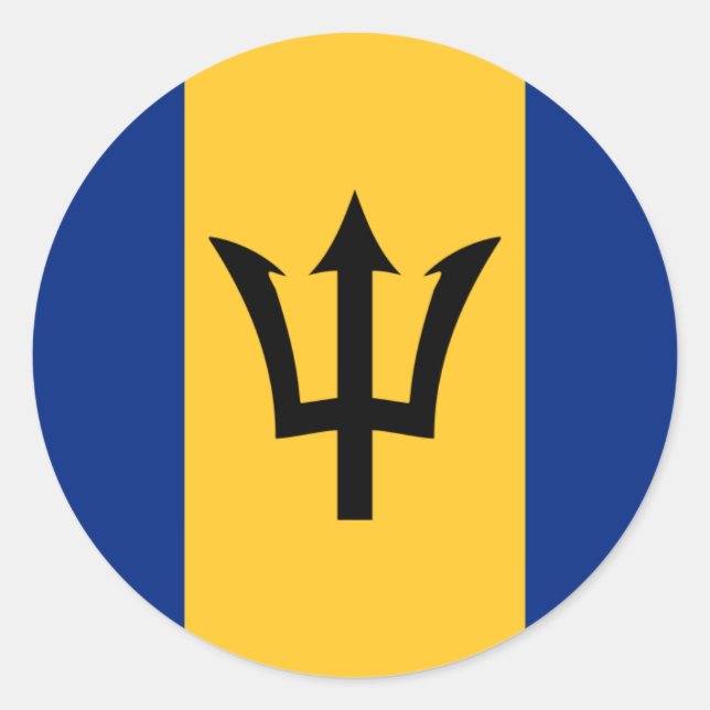 Adesivo Bandeira do Barbado, Bandeira dos Barbados (Frente)