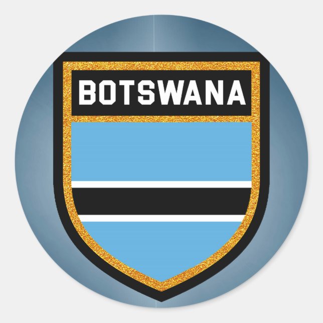 Adesivo Bandeira do Botsuana (Frente)