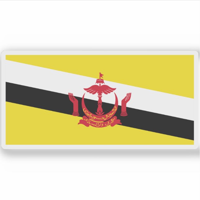 Adesivo Bandeira do Brunei (Frente)