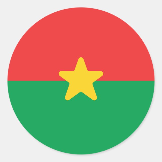 Adesivo Bandeira do Burkina Faso (Frente)