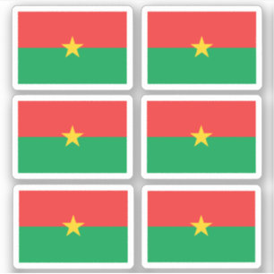 Adesivo Bandeira do Burkina Faso - um colecionador
