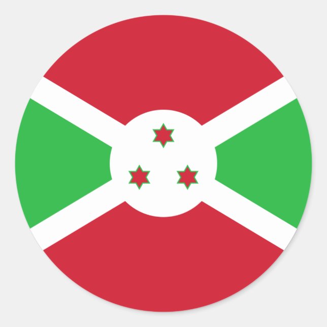 Adesivo Bandeira do Burundi, Bandeira do Burundi (Frente)
