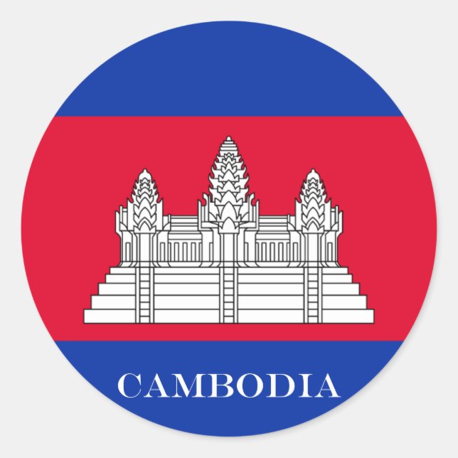 Adesivo Bandeira do Camboja (Frente)
