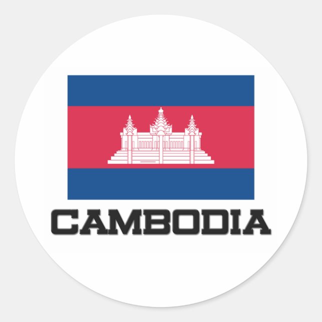 Adesivo Bandeira do Camboja (Frente)