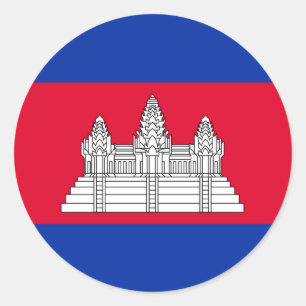 Adesivo Bandeira do Camboja