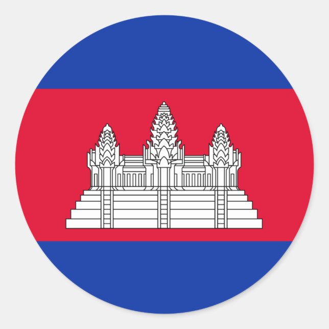 Adesivo Bandeira do Camboja (Frente)