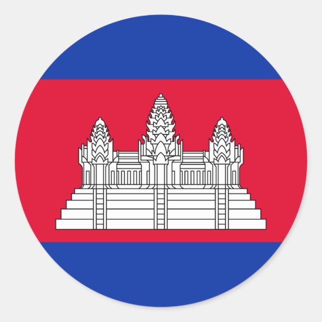 Adesivo Bandeira do Camboja (Frente)