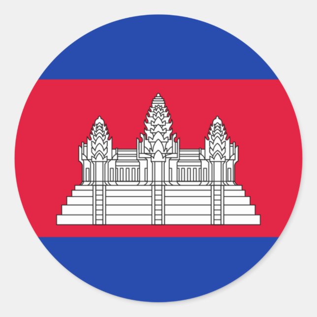 Adesivo Bandeira do Camboja - Bandeira do Camboja (Frente)