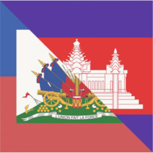 Adesivo Bandeira do Camboja no Haiti Bandeira do Haiti H