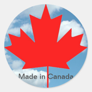Adesivo Bandeira do Canadá e céu azul, feitas no Canadá