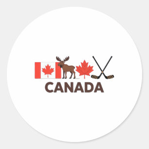 Adesivo Bandeira do Canadá Folha de Bordo Canadense Veado