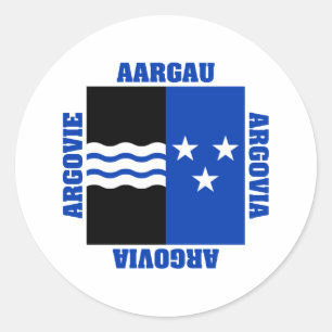 Adesivo Bandeira do cantão da suiça de Aargau