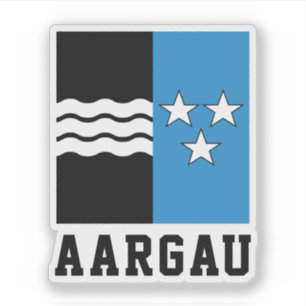 Adesivo Bandeira do Cantão de Aargau