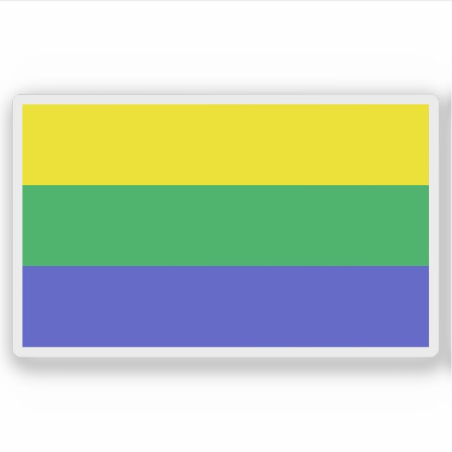 Adesivo Bandeira do cantão de San Mateo, Alajuela, Costa R (Frente)