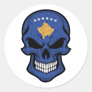 Adesivo Bandeira do Caveira Sorridente do Kosovo
