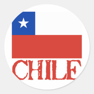 Adesivo Bandeira do Chile com o camiseta conhecido do