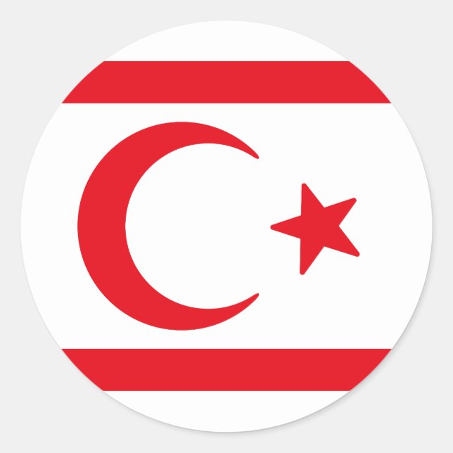 Adesivo Bandeira do Chipre Norte (Frente)