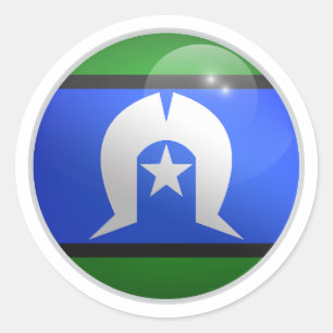 Adesivo Bandeira do Círculo Brilhante das Ilhas Estreitas 