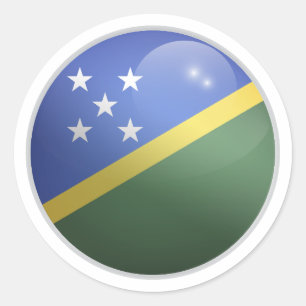 Adesivo Bandeira do Círculo Brilhante das Ilhas Salomão