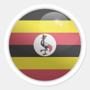 Adesivo Bandeira do Círculo Glosso de Uganda