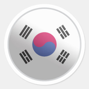 Adesivo Bandeira do Círculo Glossy na Coreia do Sul