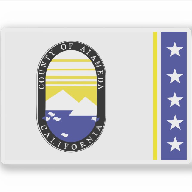 Adesivo Bandeira do condado de Alameda, Califórnia (Frente)