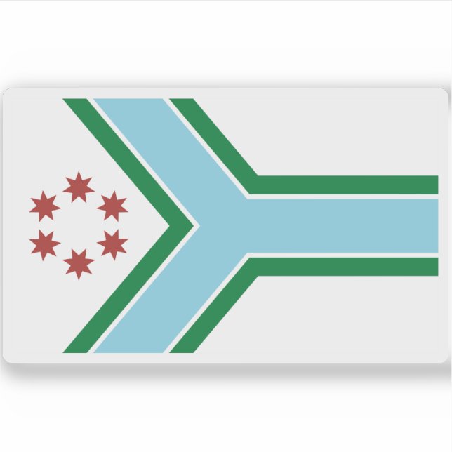 Adesivo Bandeira do Condado de Cook, Illinois (Frente)