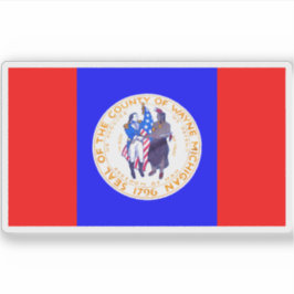 Adesivo Bandeira do condado de Wayne, Michigan