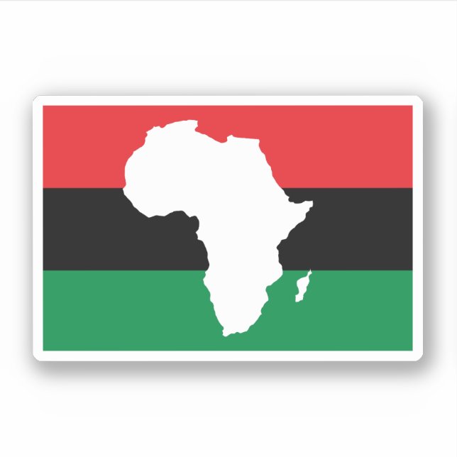 Adesivo Bandeira do Continente Pan-Africano (Frente)