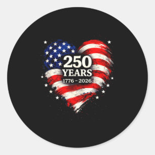 Adesivo Bandeira do coração 250 anos de design de liberdad