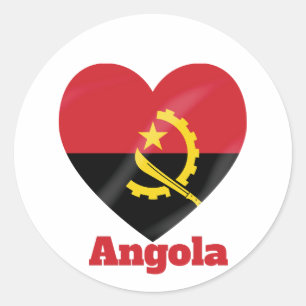 Adesivo Bandeira do Coração de Angola