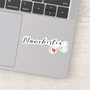 Adesivo Bandeira do coração de Manchester
