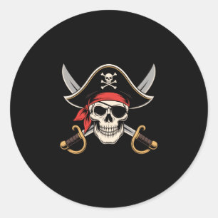 Adesivo Bandeira do crânio pirata jolly roger halloween en