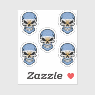 Adesivo Bandeira do Crânio Sorridente da Argentina