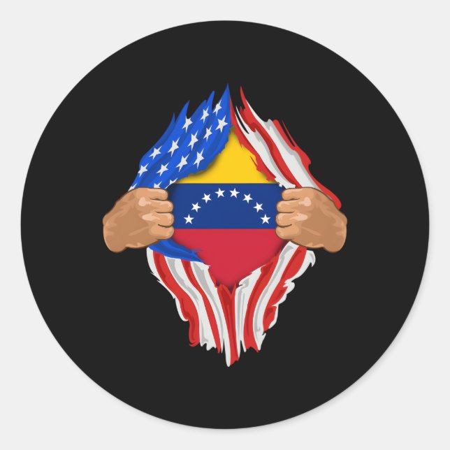 Adesivo Bandeira do Dentro de Sangue Venezuela (Frente)