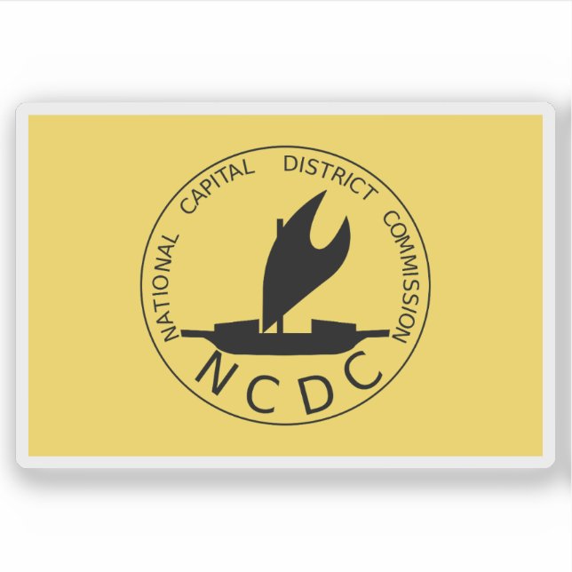 Adesivo Bandeira do Distrito de Capital Nacional, Papua-No (Frente)