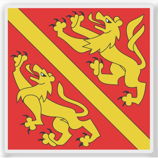 Adesivo Bandeira do distrito de Fraubrunnen, Suiça (Frente)