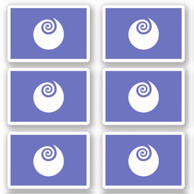 Adesivo Bandeira do Distrito de Ibaraki, Japão (Frente)