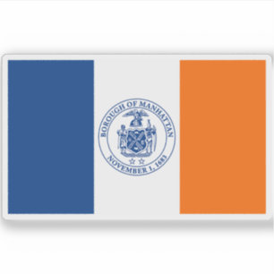 Adesivo Bandeira do distrito de Manhattan