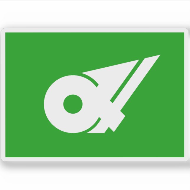 Adesivo Bandeira do Distrito de Mie, Japão (Frente)