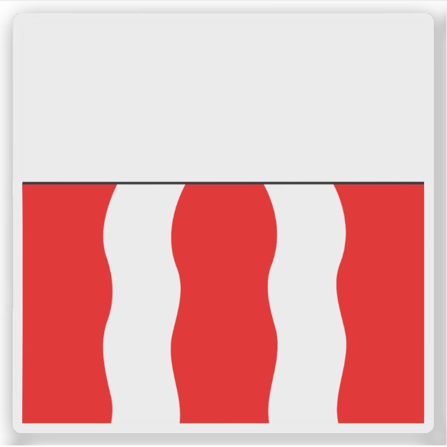 Adesivo Bandeira do distrito de Ouest Lausannois, Suiça (Frente)