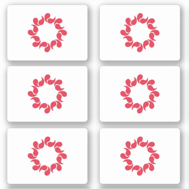 Adesivo Bandeira do Distrito de Saitama, Japão (Frente)