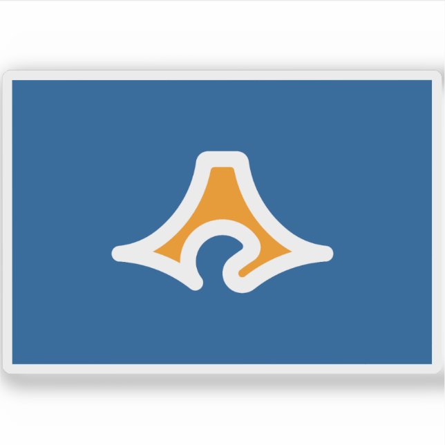 Adesivo Bandeira do Distrito de Shizuoka, Japão (Frente)