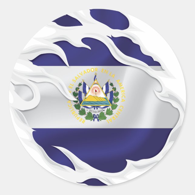 Adesivo Bandeira do El Salvador (Frente)