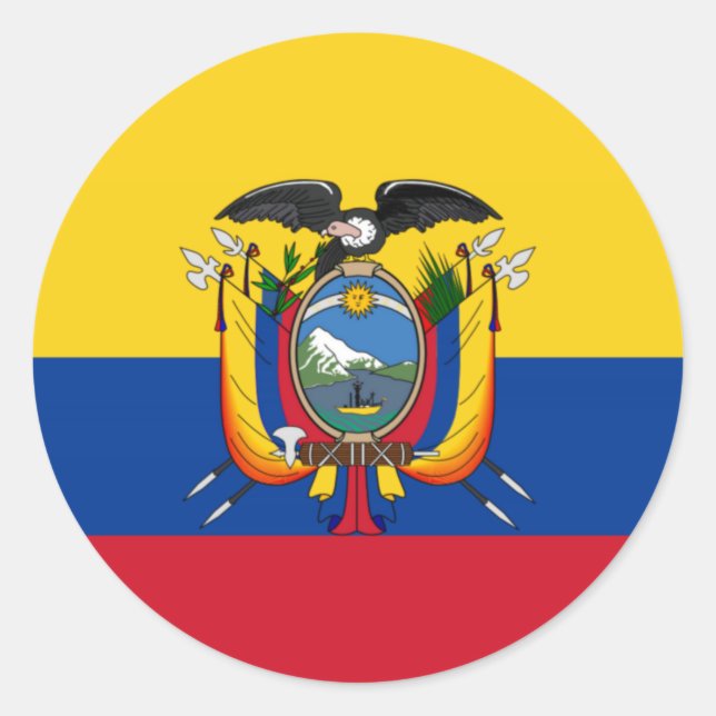 Adesivo Bandeira do Equador (Frente)