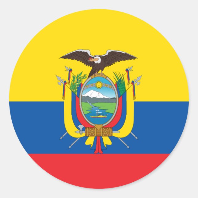 Adesivo Bandeira do Equador (Frente)