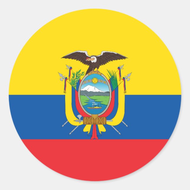 Adesivo Bandeira do Equador (Frente)