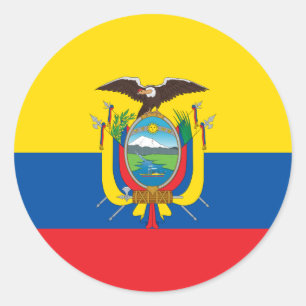 Adesivo Bandeira do Equador - Bandera do Equador